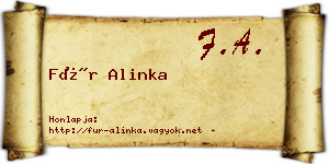 Für Alinka névjegykártya